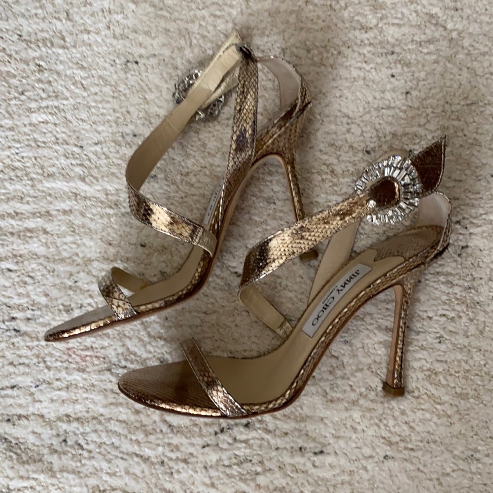 Jimmy Choo Gold Sandals